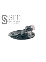 Slim Wirewin Patch cable: UTP, 7.5m, black, Cat.6, AWG36, Klinkenschutz, rund, 2.8mm