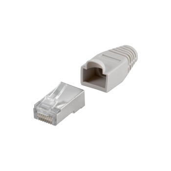Wirewin Connecteur RJ45 Cat.6 100 pièces, blindé, gris Wirewin Connecteur RJ45 Cat.6 100 pièces, blindé, gris