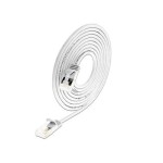Slim Wirewin patch cable: U/FTP, 10cm, white, Cat.6A, LSOH, Klinke nicht brechbar, 3.8mm