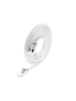 SLIM Câble patch slim Cat 6A, U/FTP, 0.1 m, Blanc