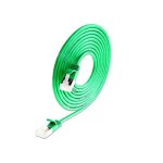 SLIM Câble patch slim Cat 6A, U/FTP, 0.1 m, Vert