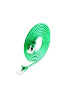 Slim Wirewin patch cable: U/FTP, 25cm, grün, Cat.6A, LSOH, Klinke nicht brechbar, 3.8mm