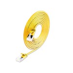 SLIM Câble patch slim Cat 6A, U/FTP, 0.1 m, Jaune