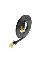 Slim Wirewin patch cable: U/FTP,10cm,black, Cat.6A, PVC, Klinke nicht brechbar,1.85x6mm