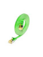 Slim Wirewin patch cable: U/FTP, 10cm, grün, Cat.6A, PVC, Klinke nicht brechbar,1.85x6mm