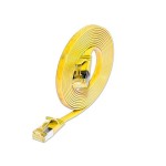 Slim Wirewin Patchkabel: U/FTP, 1.0m, gelb, Cat.6A, PVC, Klinke nicht brechbar,1.85x6mm