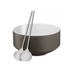 WMF Salatschale Moto Lava Grey Satin, 1x Salatschüssel, 1x Salatbesteck