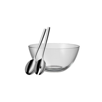 WMF Salatschüssel Set 3-teilig klein, 1 Glasschale 23.5cm, 1 Salatbesteck 25cm WMF Salatschüssel Set 3-teilig klein, 1 Glasschale 23.5cm, 1 Salatbesteck 25cm