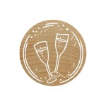 Woodies Tampon Flûtes à champagne Woodies 1 pièce