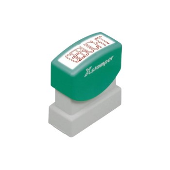 X-Stamper Textstempel, GEBUCHT, red X-Stamper Textstempel, GEBUCHT, red