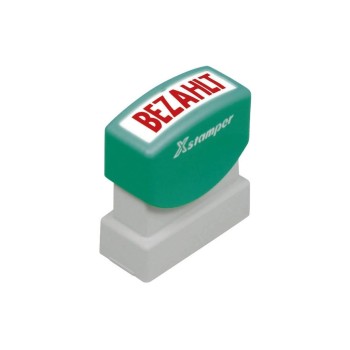X-Stamper Textstempel, BEZAHLT, red X-Stamper Textstempel, BEZAHLT, red