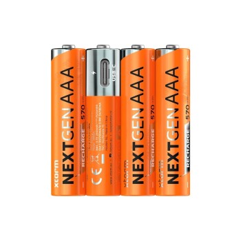 Xtorm accu NextGen AAA 570mAh, 4 Stk, USB-C, 570mAh, 1.5V out, Li-Ion Xtorm accu NextGen AAA 570mAh, 4 Stk, USB-C, 570mAh, 1.5V out, Li-Ion