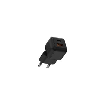 XTORM Wall Charger NextGen, 25W, 1xC, 1xA, 100-240V, 1xUSB-C 25W, 1xUSB-A 18W, black 