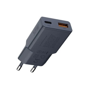 XTORM USB Charger 1x USB-C, 1x USB-A, 100-240V, 1xUSB-C 33W, 1xUSB-A 18W, blue