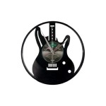Yesterday's Vinyl Wanduhr Gitarre, Vinyl(PVC),30x2.5cm(DxT),exkl.1xAA Batterie