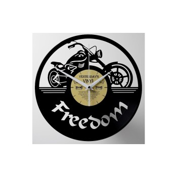 Yesterday's Vinyl Horloge murale Freedom Motor Ø 30 cm, Doré/Noir Yesterday's Vinyl Horloge murale Freedom Motor Ø 30 cm, Doré/Noir
