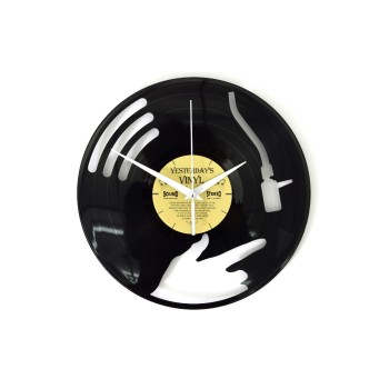 Yesterday's Vinyl Horloge murale Disc Jockey Ø 30 cm, Doré/Noir Yesterday's Vinyl Horloge murale Disc Jockey Ø 30 cm, Doré/Noir