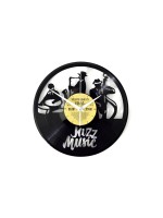 Yesterday's Vinyl Horloge murale Jazz Musik Ø 30 cm, Doré/Noir