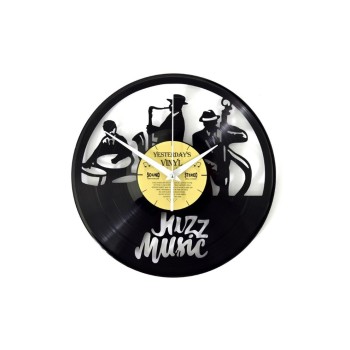 Yesterday's Vinyl Horloge murale Jazz Musik Ø 30 cm, Doré/Noir Yesterday's Vinyl Horloge murale Jazz Musik Ø 30 cm, Doré/Noir