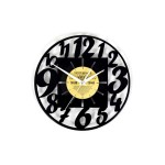 Yesterday's Vinyl Wanduhr Nummern, Vinyl(PVC),30x2.5cm(DxT),exkl.1xAA Batterie