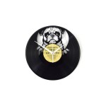 Yesterday's Vinyl Wanduhr Hund, Vinyl(PVC),30x2.5cm(DxT),exkl.1xAA Batterie