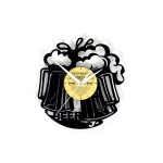 Yesterday's Vinyl Wanduhr Bier, Vinyl(PVC),30x2.5cm(DxT),exkl.1xAA Batterie