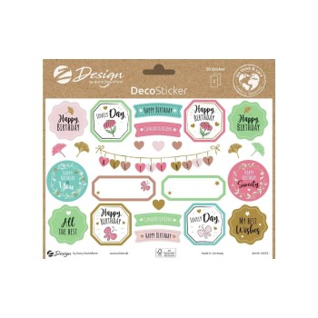 Avery Zweckform Autocollant à motif A5 DEKO Happy Birthday Avery Zweckform Autocollant à motif A5 DEKO Happy Birthday