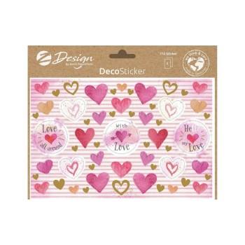 Avery Zweckform Autocollant à motif A5 DEKO Coeurs Avery Zweckform Autocollant à motif A5 DEKO Coeurs