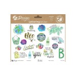 Avery Zweckform Autocollant à motif Lettrage A5 Slogans environnementaux
