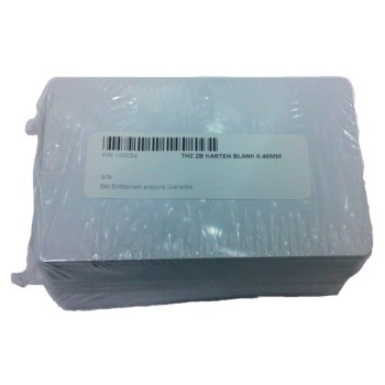 Zebra cartes blanches 0.40mm, LxB:85x54mm, pour P330i/P340i - 100 pces Zebra cartes blanches 0.40mm, LxB:85x54mm, pour P330i/P340i - 100 pces