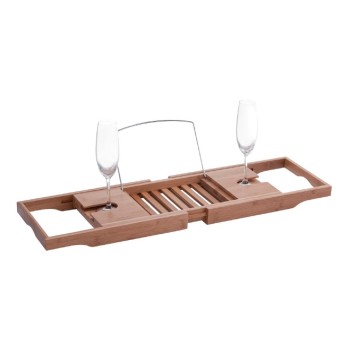 Zeller Badewannenablage with Glashalter, Metall/Bambus aus China Zeller Badewannenablage with Glashalter, Metall/Bambus aus China