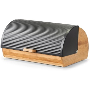 Zeller Present Brotkasten, Bambus/Kunststoff, 39x27x19cm, black  Zeller Present Brotkasten, Bambus/Kunststoff, 39x27x19cm, black