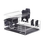 Zeller Present Abtropfgestell, Metall/Kunststoff, 49x40x29, black 