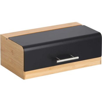 Zeller Present Huche à pain Noir/Brun