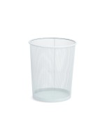 Zeller Present Corbeille à papier Mesh 15 l, Blanc