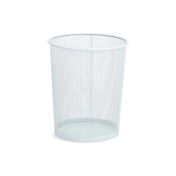 Zeller Present Papierkorb Mesh white, Grösse: 29,5 x 29,5 x 34,5 cm (L x B x H)