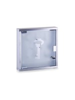 Zeller Present Armoire à clés Verre Inox Transparent/Argenté