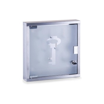Zeller Present Armoire à clés Verre Inox Transparent/Argenté