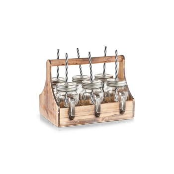 Zeller Present Trinkgläser Set in Kiste, Glas/Metall/Holz 29x22,5x22,1cm Zeller Present Trinkgläser Set in Kiste, Glas/Metall/Holz 29x22,5x22,1cm