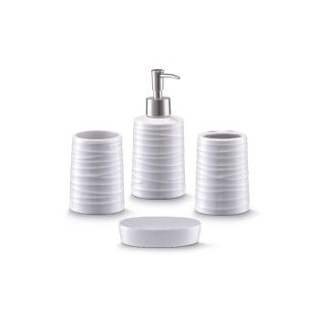 Zeller Present Ensemble de distributeurs de savon 300 ml Blanc, 4 pièces Zeller Present Ensemble de distributeurs de savon 300 ml Blanc, 4 pièces