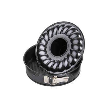 Zenker Moule à charnière Black Metallic avec fond plat et tube, Ø 26 cm