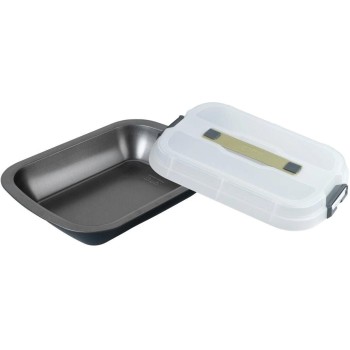 Zenker Plat à gratin Angulaire, Noir/Transparent