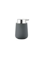Zone Nova gray soap dispenser, H: 11.5cm D: 8cm, porcelain, 250ml