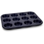 Zyliss Moule à muffins 12 puits, bleu foncé