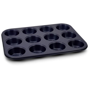 Zyliss Moule à muffins 12 puits, bleu foncé